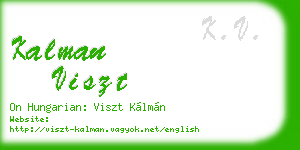 kalman viszt business card