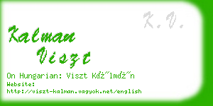 kalman viszt business card